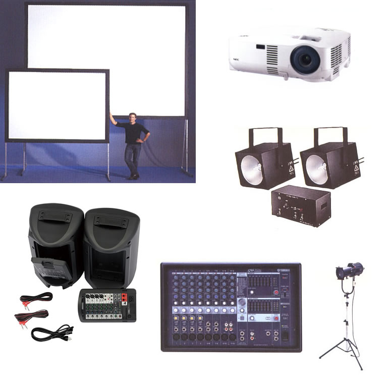 音響、映像、照明用品のレンタル